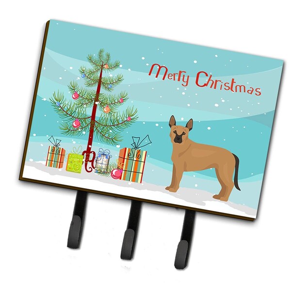 Carolines Treasures Tan German Shepherd Mastiff Mix Christmas Tree Leash or Key Holder - CK3832TH68