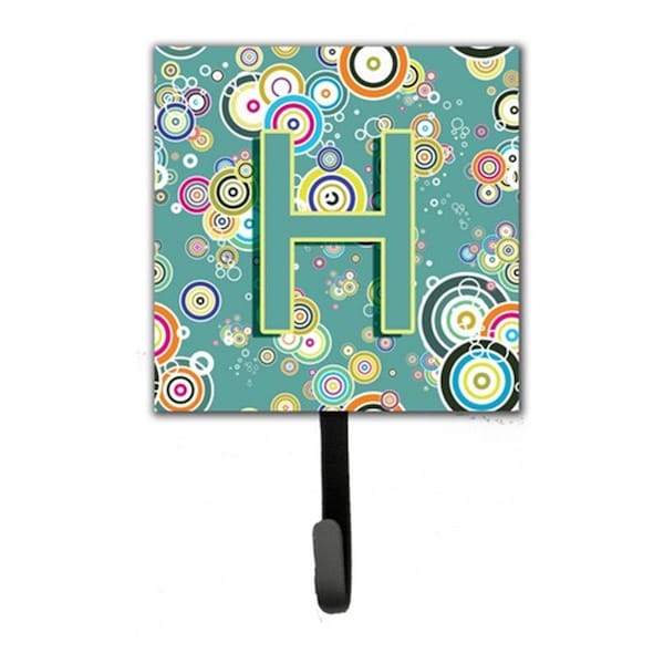 Jensendistributionservices Letter H Circle Circle Teal Initial Alphabet Leash & Key Holder - MI1660945