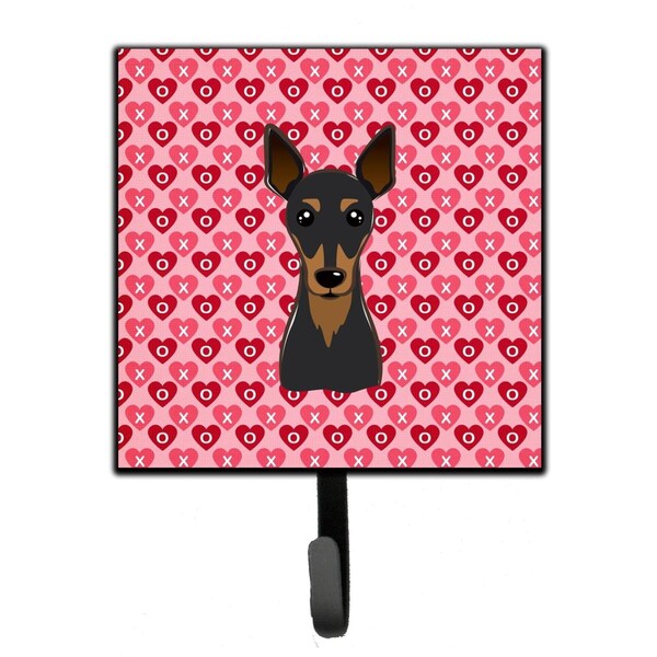 Carolines Treasures Min Pin Hearts Leash or Key Holder - BB5310SH4