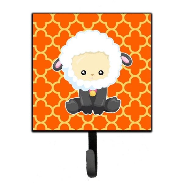 Carolines Treasures Sheep on Orange Quatrafoil Leash or Key Holder - BB6872SH4