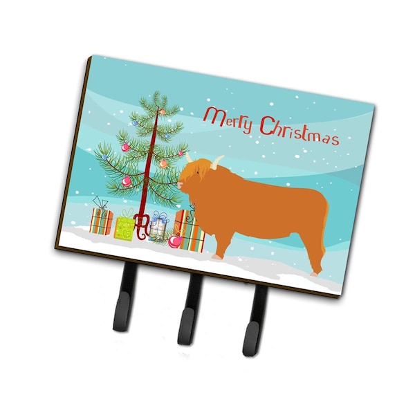 Carolines Treasures Highland Cow Christmas Leash or Key Holder - BB9187TH68