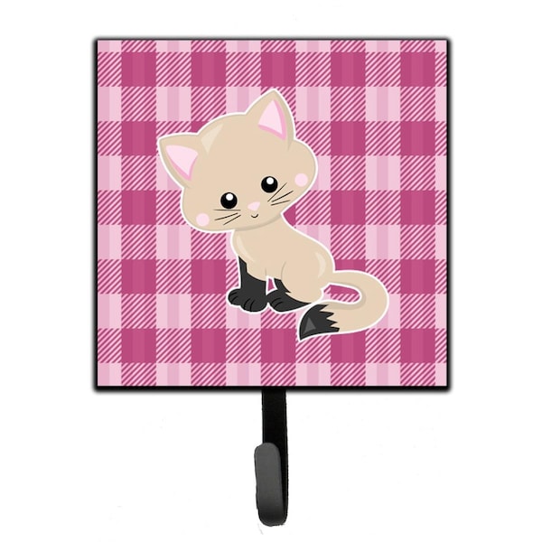 Carolines Treasures Kitten Cat on Pink Leash or Key Holder - BB6886SH4
