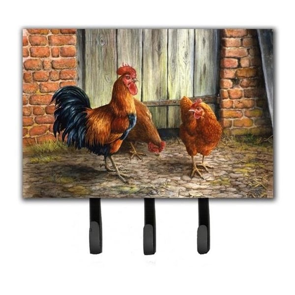 Carolines Treasures Carolines Treasures BDBA0056TH68 Rooster & Chickens by Daphne Baxter Leash or Key Holder - BDBA0056TH68