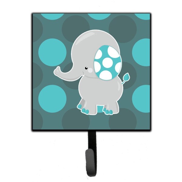 Carolines Treasures Polkadot Grey Elephant Leash or Key Holder - BB6837SH4