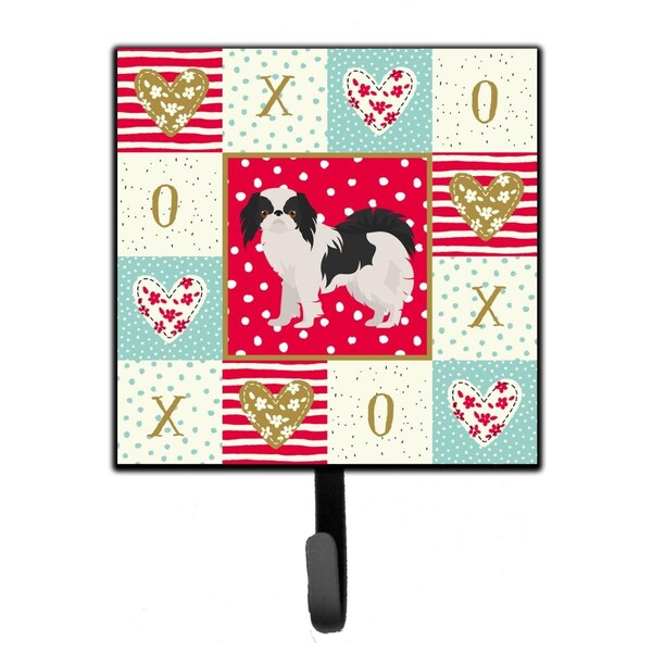 Carolines Treasures 4.25 x 1 x 7 in. Japanese Chin No.2 Love Leash or Key Holder - CK5849SH4