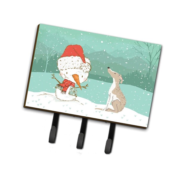 Jensendistributionservices Whippet Snowman Christmas Leash or Key Holder - MI2102598