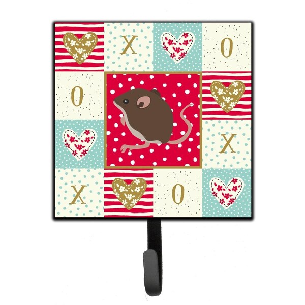 Carolines Treasures 4.25 x 1 x 7 in. Baby Mouse Love Leash or Key Holder - CK5448SH4