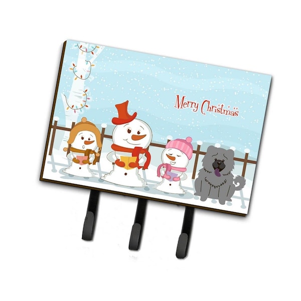Carolines Treasures Merry Christmas Carolers Chow Chow Blue Leash or Key Holder - BB2470TH68