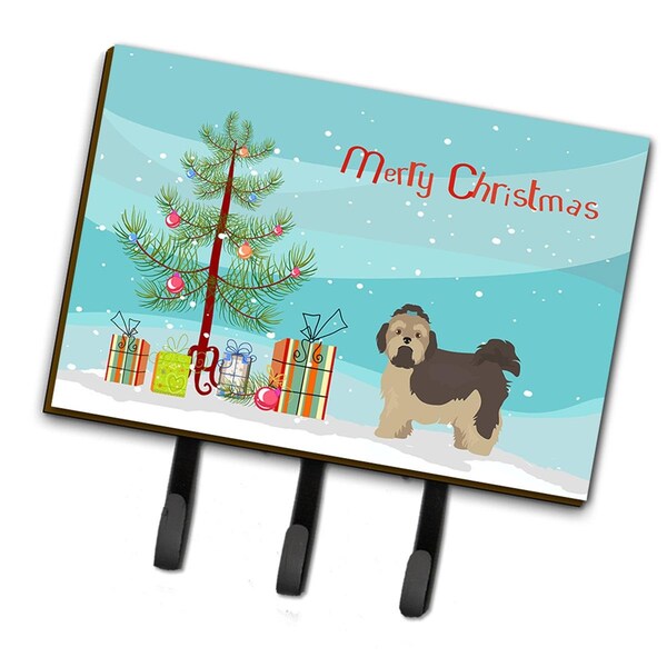 Carolines Treasures Russian Tsvetnaya Bolonka Lap Dog Christmas Tree Leash or Key Holder - CK3483TH68