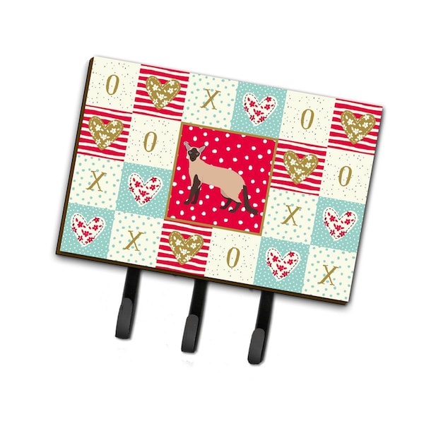 Carolines Treasures 6 x 2 x 9 in. Colorpoint Longhair Cat Love Leash or Key Holder - CK5584TH68