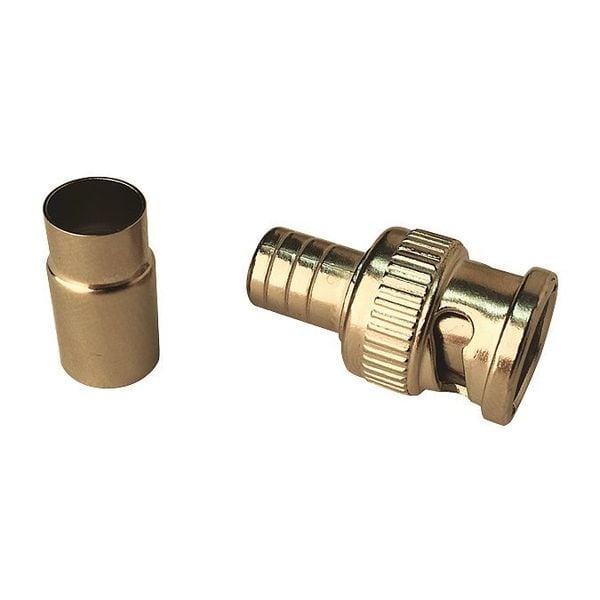 Conector de crimpado coaxial Vitek, macho BNC, Paquete de 10 - VT-BNC-MRG610