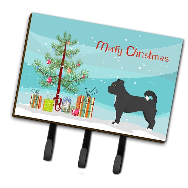 Carolines Treasures Black Chug Christmas Tree Leash or Key Holder - CK3820TH68