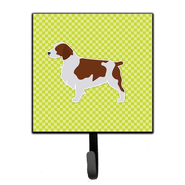 Jensendistributionservices Welsh Springer Spaniel Checkerboard Green Leash or Key Holder - MI1654234