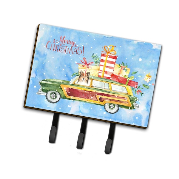 Carolines Treasures Merry Christmas Sheltie Leash or Key Holder - CK2421TH68