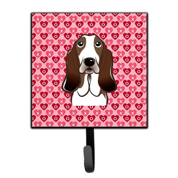 Carolines Treasures Basset Hound Hearts Leash or Key Holder - BB5313SH4