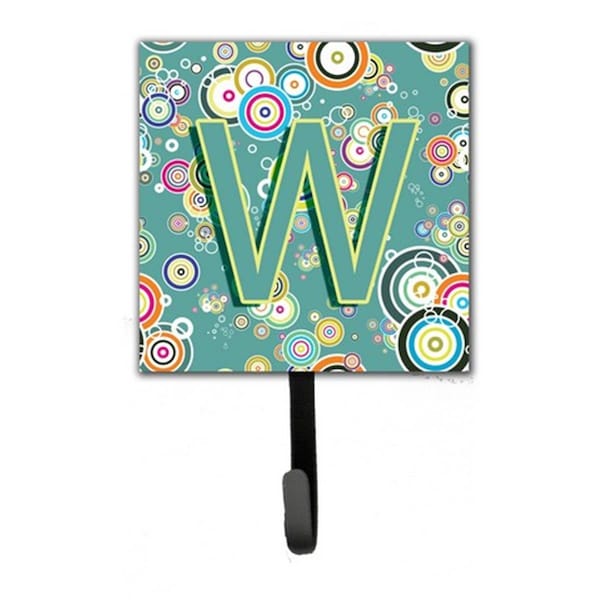 Jensendistributionservices Letter W Circle Circle Teal Initial Alphabet Leash & Key Holder - MI1725079