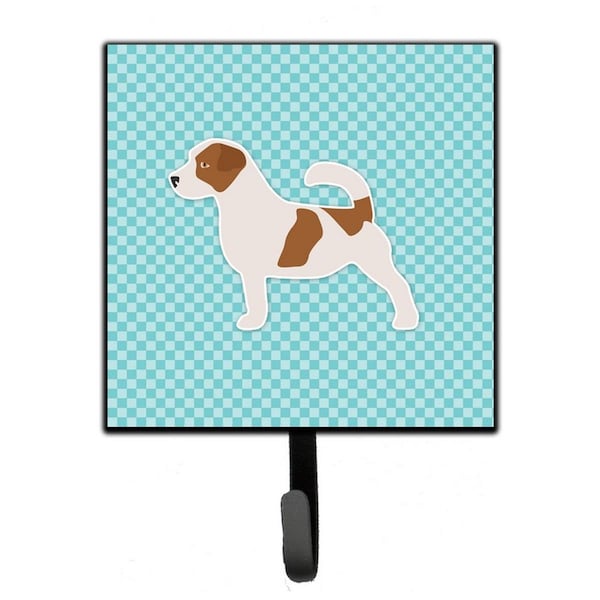 Jensendistributionservices Jack Russell Terrier Checkerboard Blue Leash or Key Holder - MI1711688