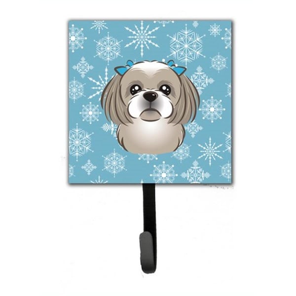 Jensendistributionservices Snowflake Gray Silver Shih Tzu Leash & Key Holder - MI1658930