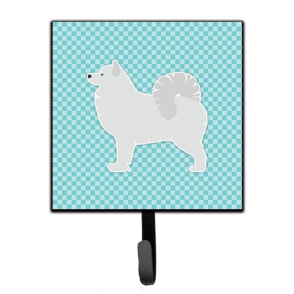 Jensendistributionservices Samoyed Checkerboard Blue Leash or Key Holder - MI1710781