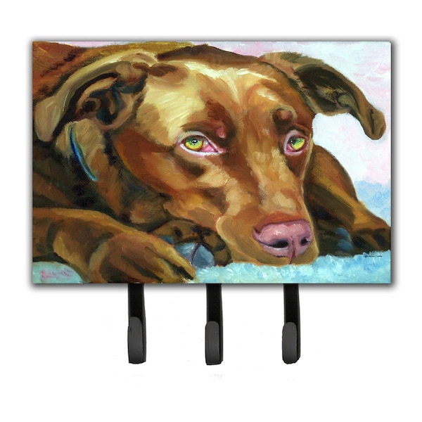 Jensendistributionservices Chocolate Labrador Waiting Leash or Key Holder - MI1714500