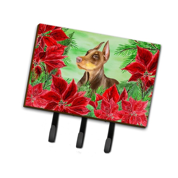 Jensendistributionservices Doberman Pinscher Poinsettas Leash or Key Holder - MI1707325