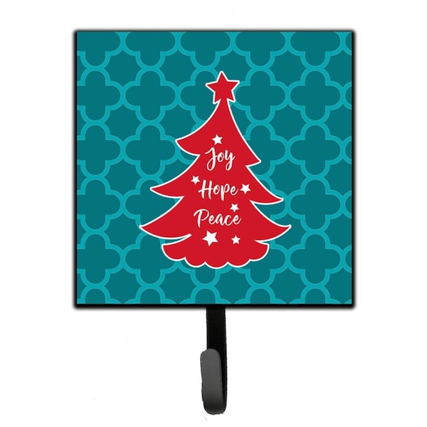 Carolines Treasures Christmas Tree Teal Red Leash or Key Holder - BB6970SH4