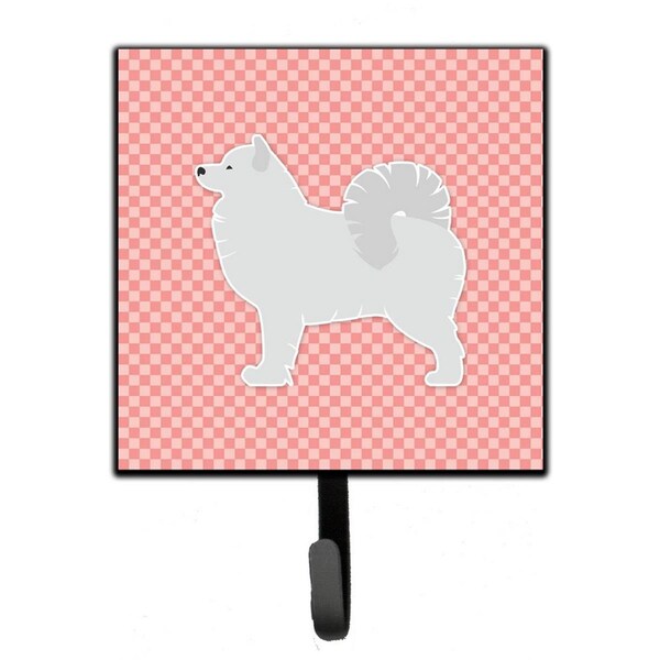 Jensendistributionservices Samoyed Checkerboard Pink Leash or Key Holder - MI1711685