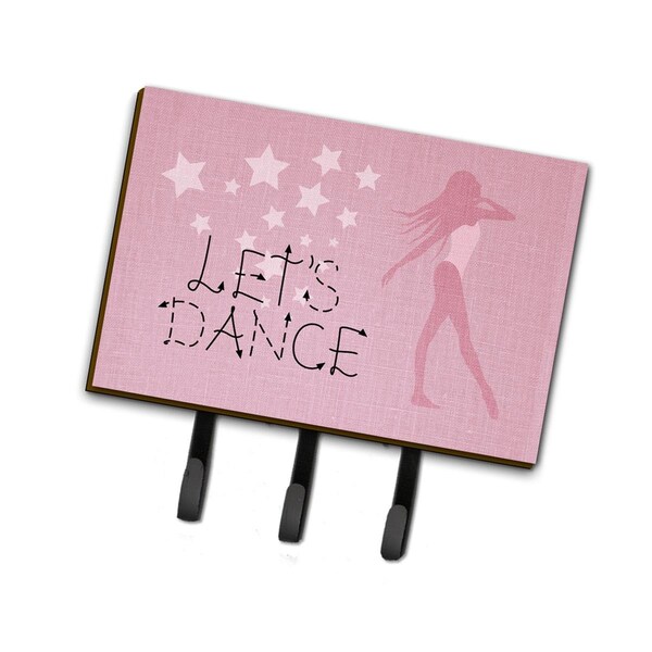 Carolines Treasures Lets Dance Linen Pink Leash or Key Holder - BB5375TH68