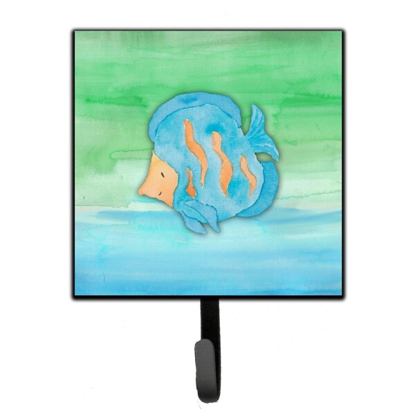 Carolines Treasures Blue Fish Watercolor Leash or Key Holder - BB7419SH4