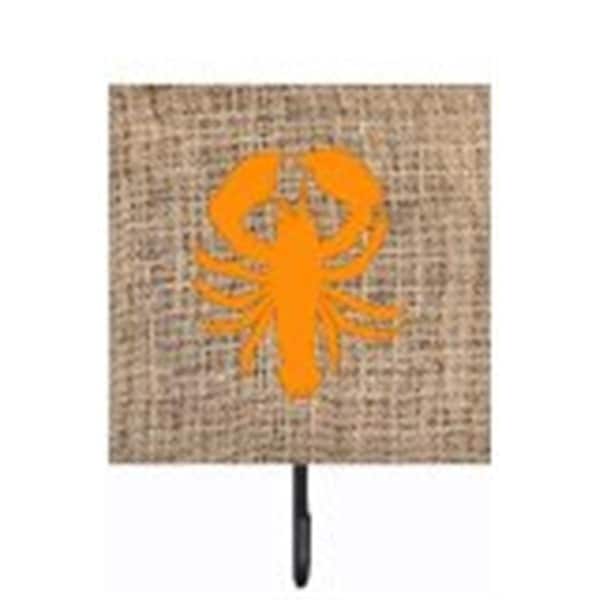 Carolines Treasures Lobster Burlap And Orange Leash Or Key Holder - BB1015-BL-OR-SH4