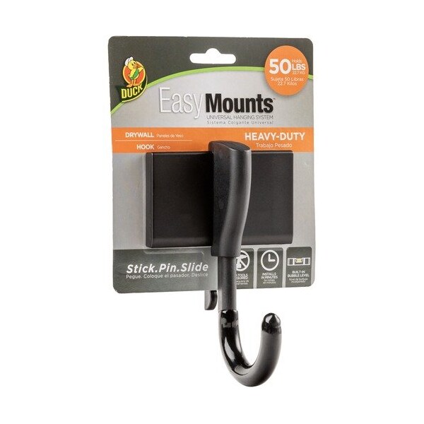 Duck Brand Hook, Hvy-Duty, f/Drywall/Wood, 50 - DUC287214