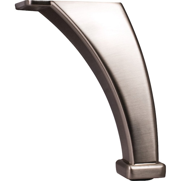 Hardware Resources 4-1/8"H Satin Nickel Square Curved Metal Furniture Leg - 89101-SN