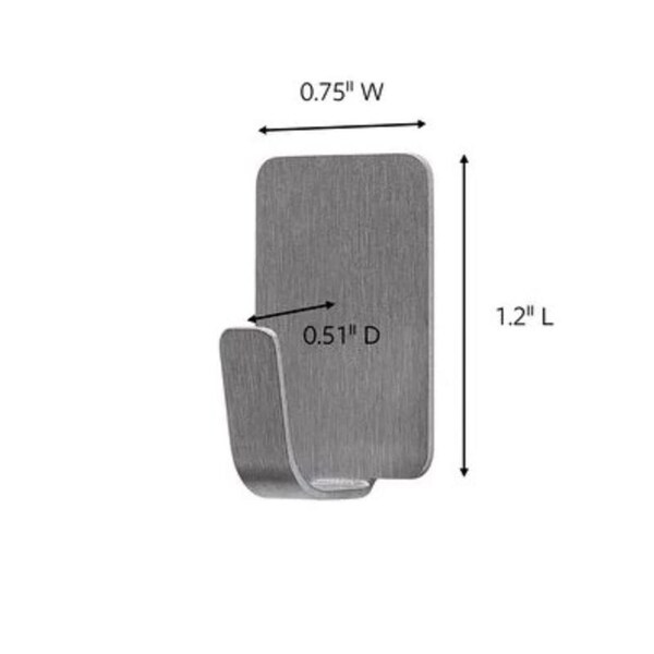 3M 3M Command Stainless Steel Metal Small Hook 0.5 lb. cap. 4 pk - 17031SS-4ES