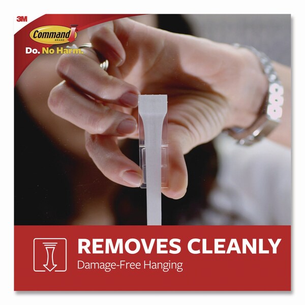 Command General Purpose Hooks, Large, Plastic, White, 5 lb Capacity, 12 Hooks and 18 Strips - 17003-CLUB