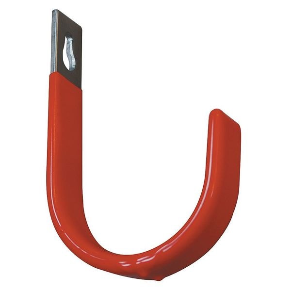 Zoro Select Steel Hook, Orange Vinyl Coated, 9 In L - 4ERV9