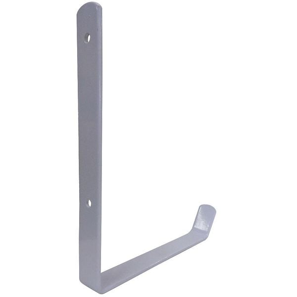 Zoro Select Hook, Steel, 9 in H, White, 50 lb Load Limit - 39DL14