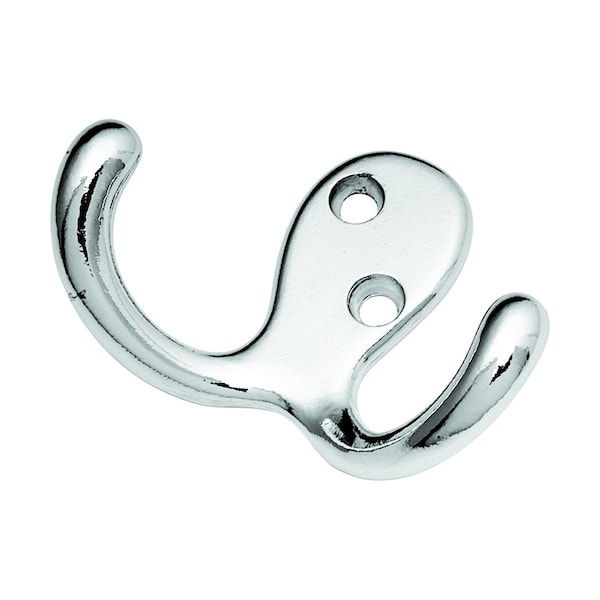 Hickory Hardware Utility Hook Double 3/8 Inch Center to Center - P27115-CH
