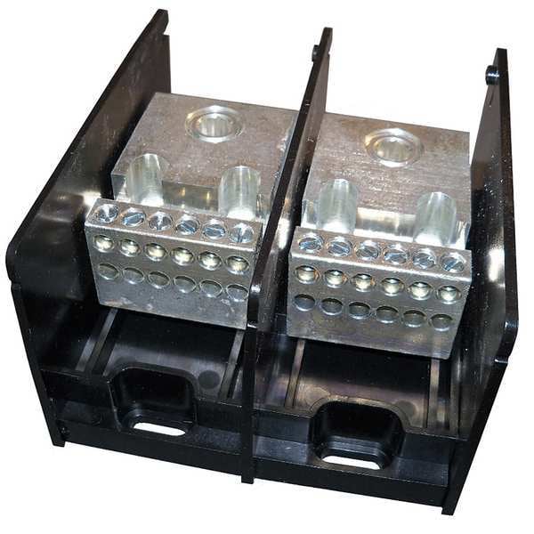Bloque de Distribución de Energía Mersen, 350A, 2P, 4AWG-500 MCM, 600V - MPDB69082