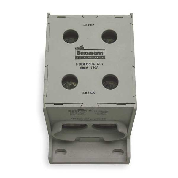 Bloque de distribución de energía Eaton Bussmann, 760A, 1P, 6AWG-500 MCM, 600V - PDBFS504