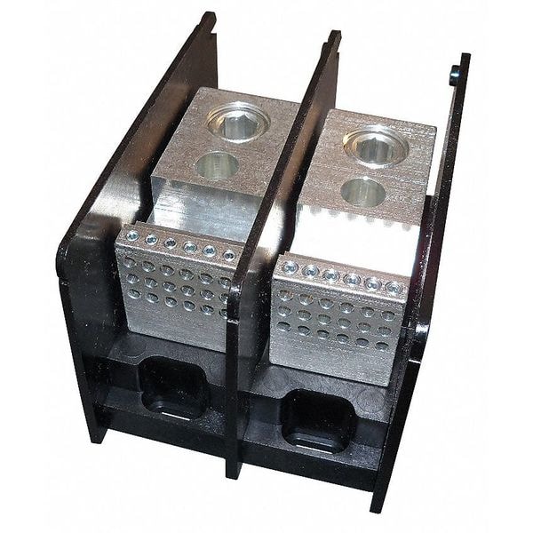 Bloque de Distribución de Energía Mersen, 380A, 2 Polos, 4AWG-500 MCM, 600V - MPDB67492