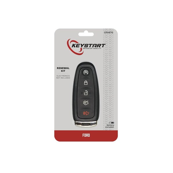 Keystart Replacement Key Renewal KitAdvanced Remote Automotive CP097 Double For Ford Black - 9977339