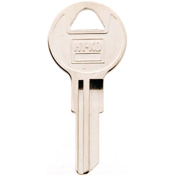 Hy-Ko Key Blank, Brass, Nickel, For: Chicago Cabinet, House Locks and Padlocks - 11010CG16