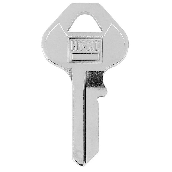 Hy-Ko Key Blank, Brass, Nickel-Plated, For: Ace Padlock 88/30KB Locks - 1101088/30KB