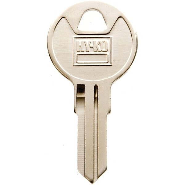 Hy-Ko Key Blank, Brass, Nickel, For: Trimark Cabinet, House Locks and Padlocks - 11010TM15