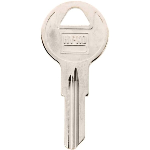 Hy-Ko Key Blank, Brass, Nickel, For: Briggs and Stratton Cabinet, House Locks and Padlocks - 11010B5