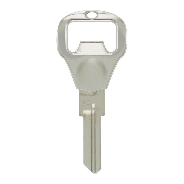 Hillman Bottle Opener Key House & Padlock Universal Key Blank Double Sided - Pack of 4 - 5932140