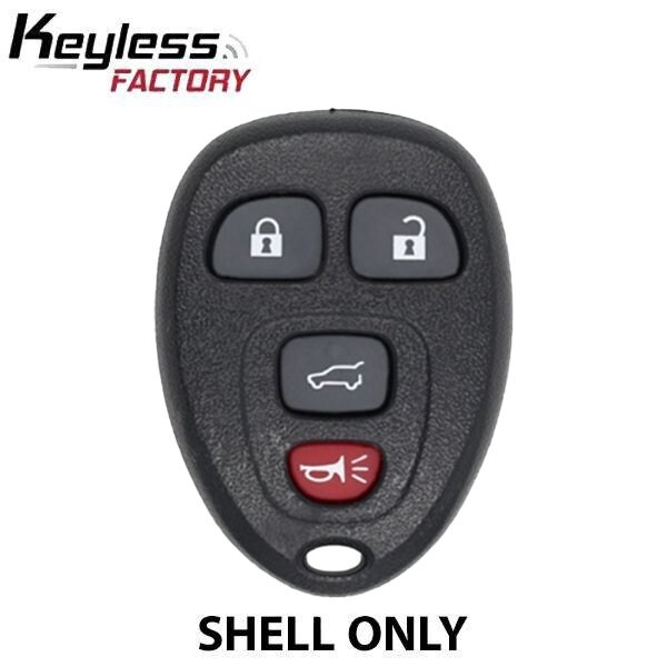 Keyless Factory 2007-2015 GM / 4-Button Keyless Entry Remote SHELL/ PN20952476 / OUC60270 / OUC60221 / Black (AFTERM - ORS-GM-017