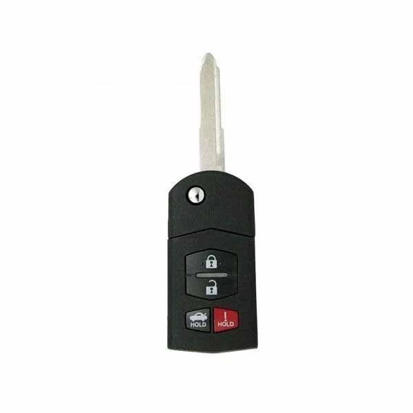 Keyless Factory KeylessFactory:Remote Flip Keys:Mazda 4 Button Remote Flip Key - SKE - RK-MZ-SKE-4