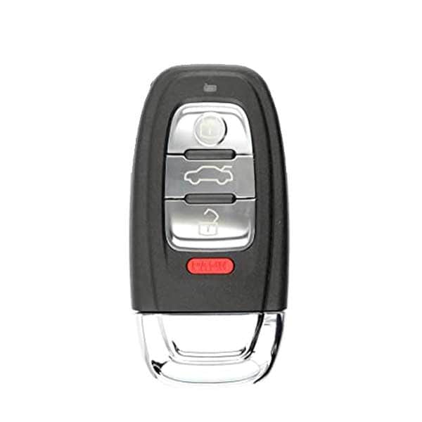 Keyless Factory 2008-2012 Audi / 4-Button Remote Smart Key Shell w/ Insert Key for PN: 8T0959754A / - SKS-AU-802