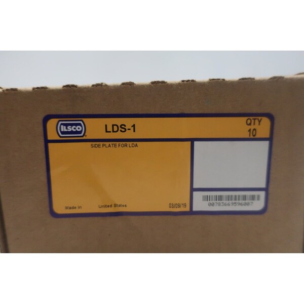 Placa lateral de distribución de energía y bloque de contacto de terminal Ilsco Lds-1 en paquete de 10 unidades - LDS-1